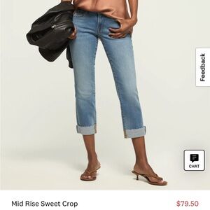 Lucky Brand Sweet Mid rise crop in 10/30